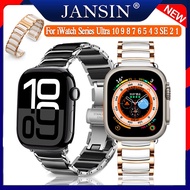 Ceramic สาย สำหรับ apple watch 10 Ultra 2 1 นาฬิกา 49mm 46mm 42mm สายนาฬิกา ซีรีส์ Ultra 10 9 8 7 6