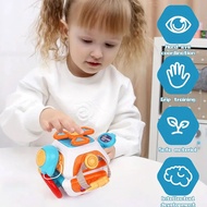 Baby Developmental Toy Sensory Activity Cube Montessori Handheld Spinner for Early Learning