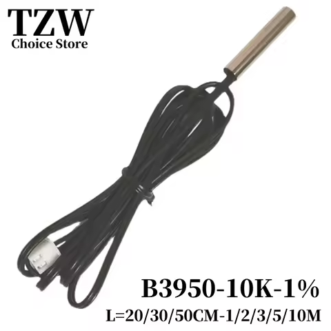 TZW 20CM 30CM 40CM 50CM 1M 2M 3M 5M 10M NTC Thermistor Temperature Sensor Waterproof Probe Wire 10K 