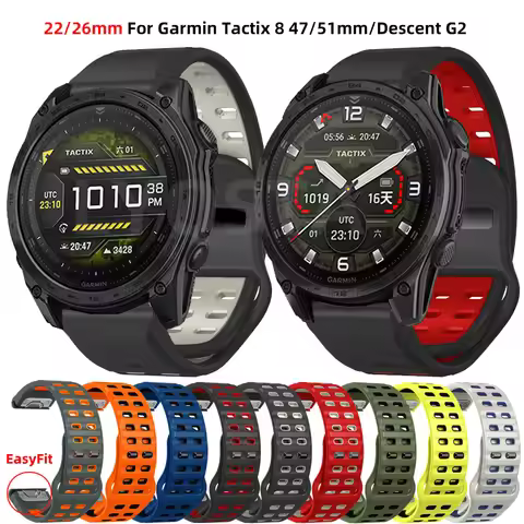 For Garmin Tactix 8 47mm 51mm QuickFit Silicone Watch Strap Watchband 26mm 22mm For Garmin Instinct 