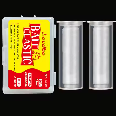 Bait Elastic Fishing Thread 2Pcs/box Nylon Elastic Invisible Line 0.2mm 656Feet Per Spool Stretchy S
