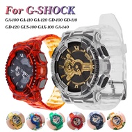 TPU Transparent Watch Band Set for CASIO G-SHOCK GA110 GA120 GA140 Sport Waterproof watch band+Case 