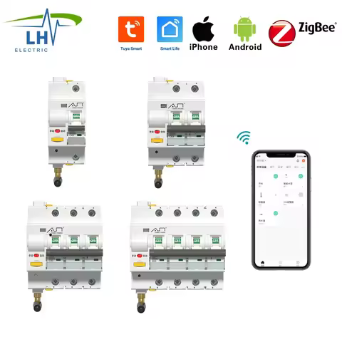MCB Tuya ZigBee Intelligent Circuit Breaker Switch Remote Control Automaticl Reclosing Function Smar