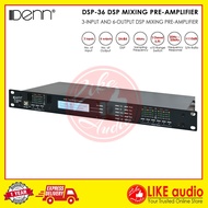 DENN DSP-36 3-INPUT AND 6-OUTPUT DIGITAL SIGNAL PROCESSOR (DSP) MIXING PRE AMPLIFIER