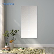 [Shamjina] 8x Mirror Wall Stickers Acrylic Mirror Tiles Home Decoration Art Ornament
