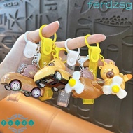 JENNIFERDZSG Capybara Doll Fighter Keychain, Cartoon Cute Capybara Car Pendant, Fashions Rotating Sm