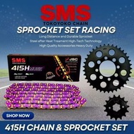 415H MUSK SPROCKET SET BLACK CT115 CT115S PURPLE CHAIN SPROCKET RACING RK HTM SMS