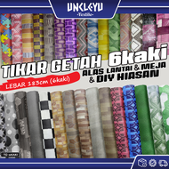 Tikar Getah 6 Kaki Alas Lantai & Meja/DIY-Hiasan/Lebar 183cm(6kaki)/0.40mm Terbal/TG-6KAKI