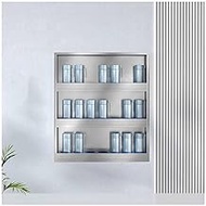 Cup Storage Holder,304 Stainless Steel Wall-Mounted Water Bottle Organizer - 2/3 Layer Cup Holder Sh