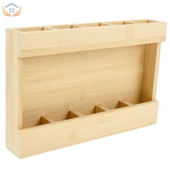 Wooden Straw Holder Reusable Straw Organizer Pipe Dispenser Organizer with Five Compartment SHOPSKC9