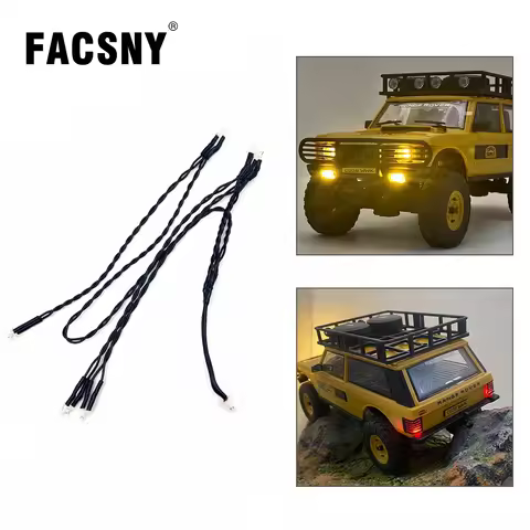 FMS FCX24m Camel Cup Range Rover 6 LED Headlight Fog Light Brakelights Set For 1/24 RC Crawler FCX24