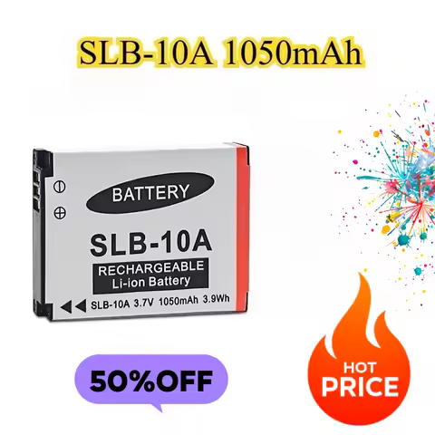 SLB-10A Battery 1050mAh for Samsung ES55 ES65 ES60 ES70 PL50 PL51 PL55 WB550 WB500 L110 L100 Digital