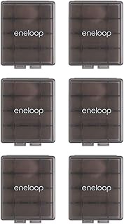 Eneloop Panasonic BQ-CASEK6SA pro Battery Storage Cases with 4AA or 5AAA Battery Capacity, Obsidian Gray (Pack of 6)