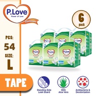 P.Love Standard Adult Tape Diapers - M10 / L10 / XL8 (6 Packs)
