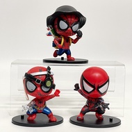 [Ready Stock] Q Version Spiderman Doll Doll Model Creative Hat Backpack Spiderman Desktop Decoration