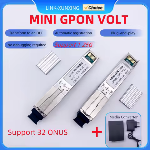 MINI GPON OLT Stick VOLT Modular SFP+ OLT 1.25G optical module support 32onus plug-and-play One modu