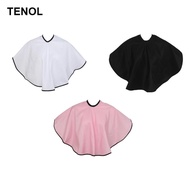 [TENOL] Salon Barber Cape, Shaving Barber Cape, Hair Dye Shawl ,Short Makeup Cape