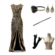 1920S Gatesby Suit Retro Sequined Fishtail Dress Evening Dress Prom Dress
