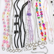 Yilian Variety of Phone Cases Diagonal Beaded Acrylic One-Shoulder Mobile Phone Lanyard Pearl Pendan