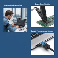 FTY  CH341A USB Programmer + SOIC8 Clip for 24/25/93 Series EEPROM N