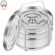 304 Stainless Steel Pressure Cooker Insert Pan 3 Tier Steamer Insert Pan for Steaming Vegetable SHOP