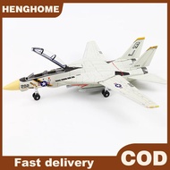 HENGHOME 1:72 Scale F-14 Tomcat Fighter Jet Model - White Black ABS Plastic Aircraft With Detailed D