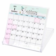 PEANUTS Snoopy 史努比 日版 家居 透明盒裝 桌上 座檯 月曆 行事曆 日曆 2021 年曆 (日本假期) 史奴比 史諾比