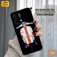 Latest Oppo Reno 14 5G 2025 Hp Softcase, Flexible Silicone Caing Protect Camera, Vespa Motif