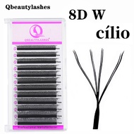 W Double-Layer Clover Lashes 8D D-Curl 8-15mm Mixed Egyptian Volume