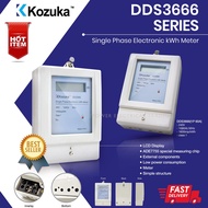 KOZUKA SINGLE PHASE ELECTRONIC 1P 60A kWh DIGITAL METER DDS3666 (3rd GEN)