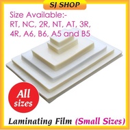 Laminating Film Small Size 150mic | Laminating Pouch | IC Name Card 2R 3R 4R A6 B6 A5 B5 | Plastic L