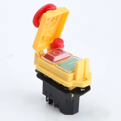 Electromagnetic Switch 4/5 Pin 120V 220V ON-OFF Momentary Reset Push Button With Cover IP55 Waterpro