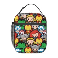 Marvel Kids Lunch box Insulated Bag Portable Lunch Tote School Grid Lunch Box for Boys Girls