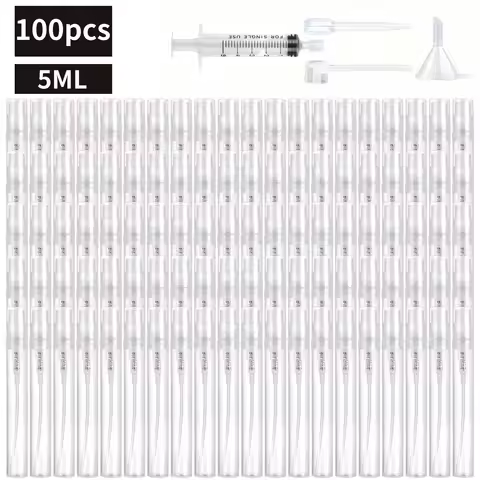 104 Pcs/Set 5ml Mini Refillable Spray Bottle Set with 4 Accessories Including Dropper, Funnel, Dispe