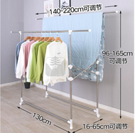 Syllere - 包送貨 -兩桿移動摺疊式晾衣架 晾衫架 晾衣架 晾衣服架 曬衣服架 室內晾衫架 - (平行進口) 名稱