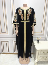 Moroccan Caftan Ramadan Luxury Party Muslim Abaya Dress for Women Elegant Islamic Jalabiya Marocain 