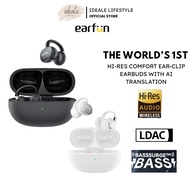 EarFun Clip 2 Open Ear Wireless Earbuds Bluetooth 6.0 Hi Res LDAC Clip On Headphones 4 Mic AI Call E