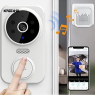 Lightweight Smart Doorbell Doorbell with Wifi Wireless Video Doorbell Camera with Night Vision and Real-time Monitoring for Home Security Wifi Remote Intercom System