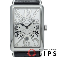 Franck Muller Long Island 日期腕錶 1150SCDTREL，附原廠錶盒和保固卡。不鏽鋼錶殼/皮革錶帶。女士腕錶，白色。拋光處理。成色極佳。 [二手]