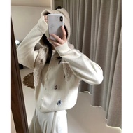 White|Metwo Cashmere Floral Sweater
