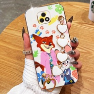YBD Phone Case For Motorola Moto E7 Plus E7 Power E7i Power 2021 Heart-Shaped Bracelet with Cartoon 