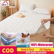Waterproof Mattress Protector Cover Queen/King/Single Bed Mattress Protector Topper Fitted Bedsheet