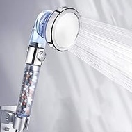 Ionic Shower Head - Handheld Filter Filtration Showerhead 200% High Pressure 50% Water Saving with 3 Sprays Settings And Water Stop Mode, with 1.5M Brass Core Tube,Ordinary