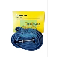 Bicycle Inner Tube Size 700 x 18 / 23 c UNITED Fixie FV Presta Valve 6 cm | High Quality