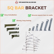 SQ BAR BRACKET/ CHROME STEEL AA UPRIGHT BRACKET FOR SQ BAR/ CHROME STEEL WALL BRACKET FOR SQ BAR