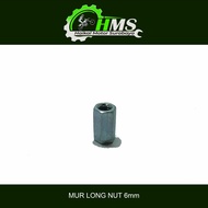 MUR LONG NUT DRAT 6mm / BAUT 10 MUR PANJANG 18mm  KUNCI 11