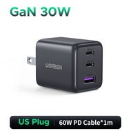 UGREEN 30W Củ sạc nhanh GAN PD Multi-port Type C USB A Fast Charger for infinix iPhone 16 pro max 15