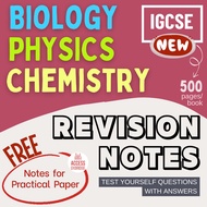 I2 IGCSE Biology Revision Notes IGCSE  Chemistry Notes Practical Notes Softcopy Study Bundle Test Yo