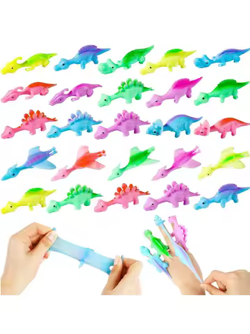Rubber Flying Dinosaur Toys Finger Slingshot Funny Party Favors For Kids Goodie Bags Regalos Cumplea