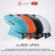 DL Ajazz AJ159 APEX 8K Gaming Mouse 3-Modes PAW3950 APEX-AJ Flagship Sensor up to 42000 DPI with Mag